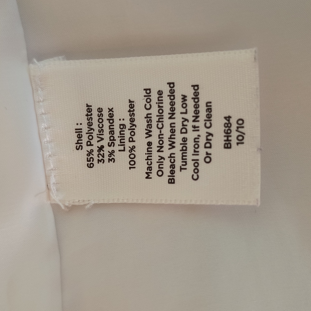 Talbots Heritage White Fully Lined Flat Front Cro… - image 7